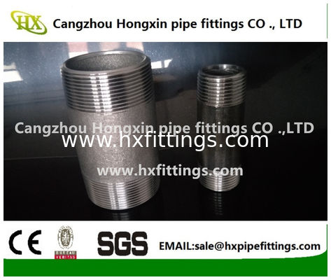China Niple de tubo de aço ASTM A106 Gr.B, 1/4-8, ASME B36.10, extremidade roscada NPT fornecedor