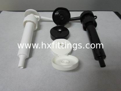 Tampas de rosca com tampa flip top caneladas transparentes de plástico PP 20/410, tampas para garrafa de higienizador fornecedor