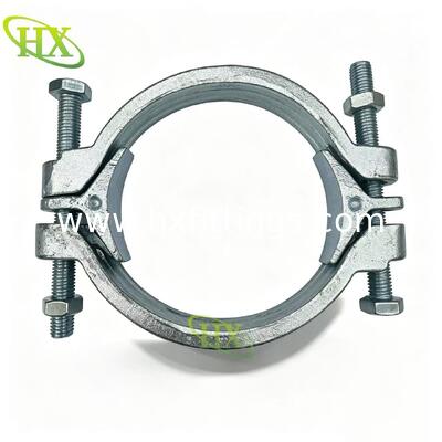 Braçadeira de mangueira de metal de aço fundido de ferro maleável com parafuso duplo resistente
